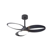 Mantra Iluminación LED stropni ventilator Infinity, črn, DC, tiho delovanje, O 93 cm, CCT - Dnevna soba/jedilnica - Sodobni - črno - Plastika