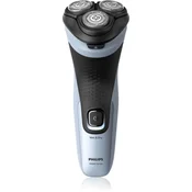 Philips Moški brivnik Philips X3003/00, rotacijski brivnik z trimerjem, črn in modri, vodoodporen, hitro polnjenje, 3 glave