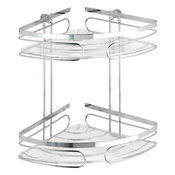 WENKO 20412100 - Ugaona polica PREMIUM od nerdajuceg celika 26,5x27,5 cm, srebrna