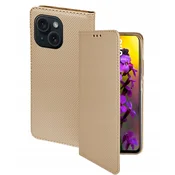 shumee Pametni magnetni ovitek za iPhone 15 z zlatim zapiranjem + 9H steklom