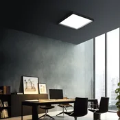 Linea Light LED stropna svetilka Tara Q, 40 x 40 cm, črna, 3.000 K, aluminij - Dnevna soba/jedilnica