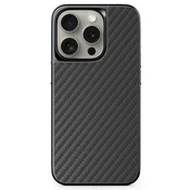 EPICO Epico Hybrid Carbon Magnetic z MagSafe za Apple iPhone 15 Pro Max - črna