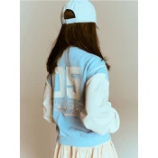 Reserved - Bomber jakna z vezenjem - modra