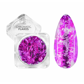 Pigment za nohte z efektom sijaja NANI Chromatic Flakes - Electric Pink