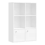 Songmics Knjigarna 3 vrata 29x658x978 cm bela