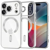 Ovitek Techsuit Luxury Crystal MagSafe za iPhone 17 Pro - srebrn