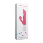 Lovense Vibrator Rabbit Nora, 12cm, Roze-beli