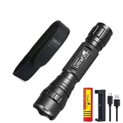 KJB LED taktična svetilka 1200 lm s torbico in polnilnim kompletom paket B
