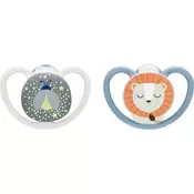 NUK Perfect Match Air Night 6-18 m duda Firefly/Lion 2 kos