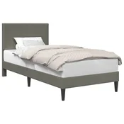 Vidaxl Konstrukcija postelje Svetlo siva 90 x 200 cm Žametna tkanina