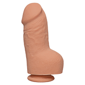 Doc Johnson The D Fat D Dual Density 8 Inch with Balls ULTRASKYN Vanilla