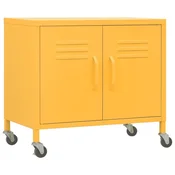 Vidaxl omara za shranjevanje gorčično rumena 60x35x56 cm jeklo