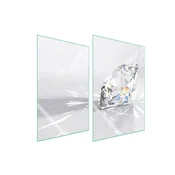 shumee ZAŠČITNA STEKLENA KROŽNIK ZA KUHINJO 2x35x52 DIAMOND