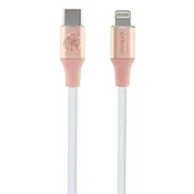Guess Guess Ebossed Logo - Kabel USB-C za Lightning s certifikatom MFi 1,5 m (roza)