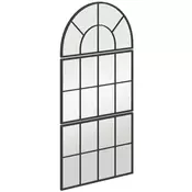 Homestar Stensko ogledalo komplet treh kosov obokan 76x2x53 cm črno