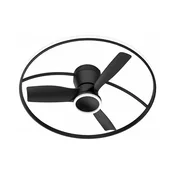 Fulgur s-43047 - zatemljiv LED ventilator THORA LED/50W/230V 2700-5000K črna + z daljinskim upravljalnikom