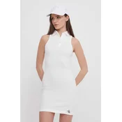 Calvin Klein Jeans Poletna obleka J20J223416 Écru Slim Fit