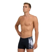 Mens swimsuit arena overlap swim short black/white multi s - uk32