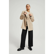 Womens double-breasted coat MOODO - beige