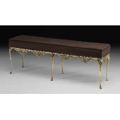 Casa Padrino Luxury Baroque Bronze Bench Brown/Gold 132 cm - Baroque Furniture