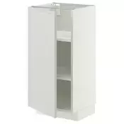 METOD Podni element s policama, bijela/Aspudden svijetlo siva, 40x37 cm