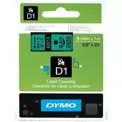Dymo D1 9 mm x 7 m crno-zelena traka za označavanje NDY0720740