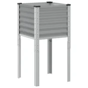 vidaXL vidaXL Vrtna greda siva 45x45x88 cm jeklo, (22047275)