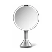 Simplehuman kozmetičko ogledalo sa senzorom na dodir, DUAL LED osvjetljenje, 5x povećanje, punjenje, mat nehrđajući čelik