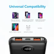 Powerbank Veger L10S PD QC3.0 20W 10000 mAh crni