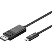 Goobay USB-C (M) na DisplayPort (M) 4k 60 Hz 1,2 m črn kabel