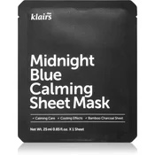 Klairs Midnight Blue Calming Sheet Mask pomirjevalna tekstilna maska 25 ml