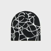 Cropp - Kapa beanie s printom - CRNO