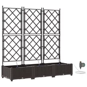 Vrtna saksija 3 pcs Smeda 120 x 40 x 126 cm Plastika