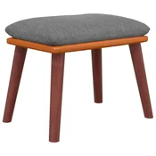 Vidaxl Stolček za noge svetlo siv 45x29,5x35 cm blago in umetno usnje