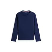 TOMMY HILFIGER Dolga pižama marine/mornarska/rdeča