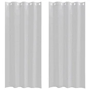 Vidaxl Voile zavesa 2 szt. Svetlo siva 245 x 140 cm Poliester