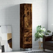 Greatstore Visoka omara dimljeni hrast 34,5x34x180 cm inženirski les