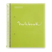 Kolegij blok Miquelrius A5 90g 120L spiralni crte Emotions Lime MR49952