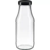 Weck univerzalna steklenica 0,25 l, komplet 12 kosov, črn pokrovček