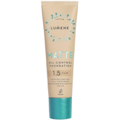 Lumene Matte matirajoči tekoči puder za obraz z nadzorom oljnega sebuma SPF20 - 1.5 Fair 30 ml