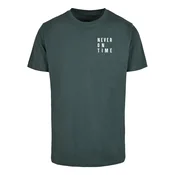 Mens T-shirt Never On Time green
