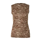 ARMEDANGELS Top ZEBRA bež / čokolada