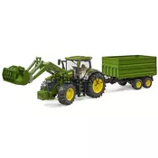 Bruder Traktor John Deere 7R 350 sa prednjim utovarivacem i prikolicom 031558