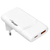 Akyga Polnilec USB AK-CH-31 USB-A + USB-C PD 5-20V / max. 3,25A 65W Quick Charge 4+ GaN