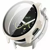 Ovitek z zaščito zaslona Techsuit Defense360 Pro za Garmin Venu 4 45mm - bež