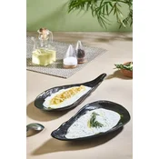 Hermia Set servisnih tanjira, 2 komada, Crni