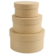 Set okruglih kartonskih škatel - 3 kom (set kartonskih škatel)