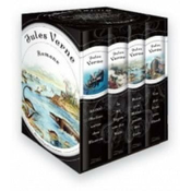 Jules Verne, Romane (20.000 Meilen unter den Meeren - In 80 Tagen um die Welt - Reise zum Mittelpunkt der Erde - Von der Erde zum Mond) (4 Bände im Sc