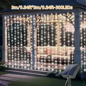 Solarne sijalice bele imitacija zavese 3x3m