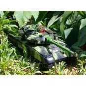 WOWO RC tank na daljinsko upravljanje 2,4 GHz s svetlobo in zvoki - kamuflažni